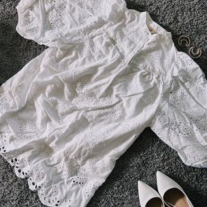 Universal Threads Eyelet Puff Sleeve Mini